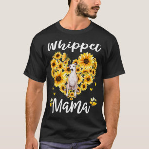 Womens Sunflower Whippet Mama Dog Lover Geschenke T-Shirt