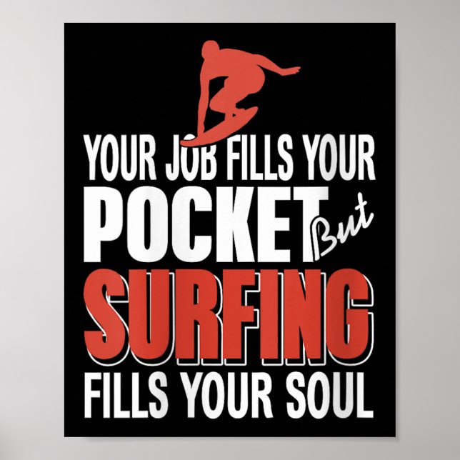 Womens Surfen füllt Ihr Soul Job Fülle Cket Coas Poster (Vorne)