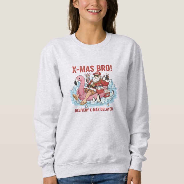 Womens Sweatshirt Bro Santa: Funny Christmas Jumpe (Vorderseite)