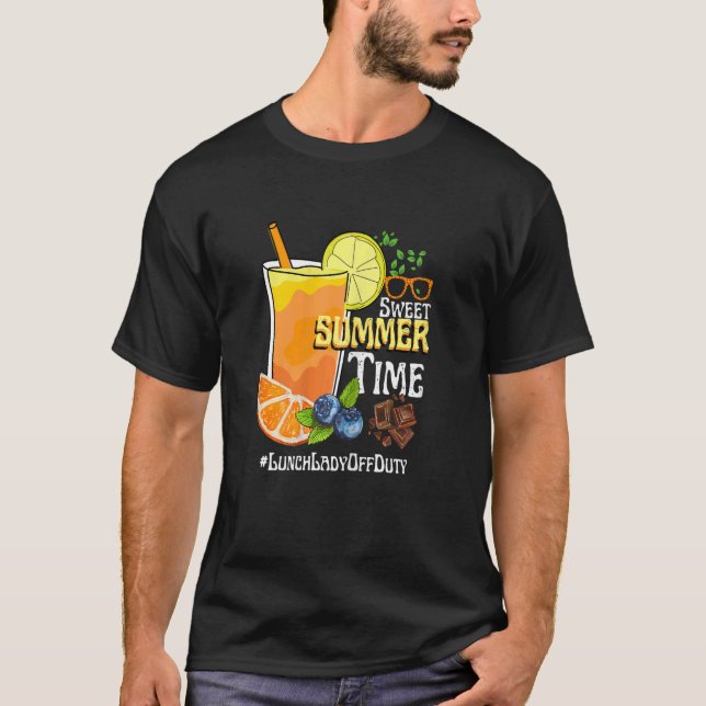 Womens Sweet Summer Time Orange Juice Lunch Lady O T-Shirt (Vorderseite)