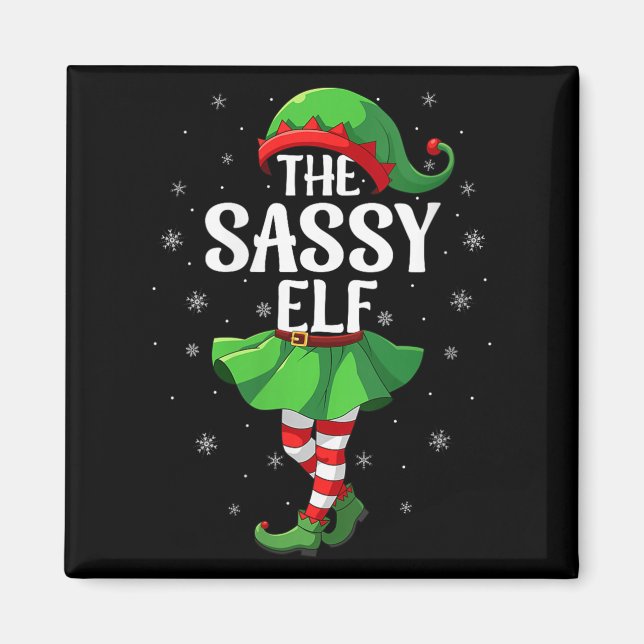 Womens Sy Elf Christmas Girls Women Elf Squad Xmas Magnet (Vorne)