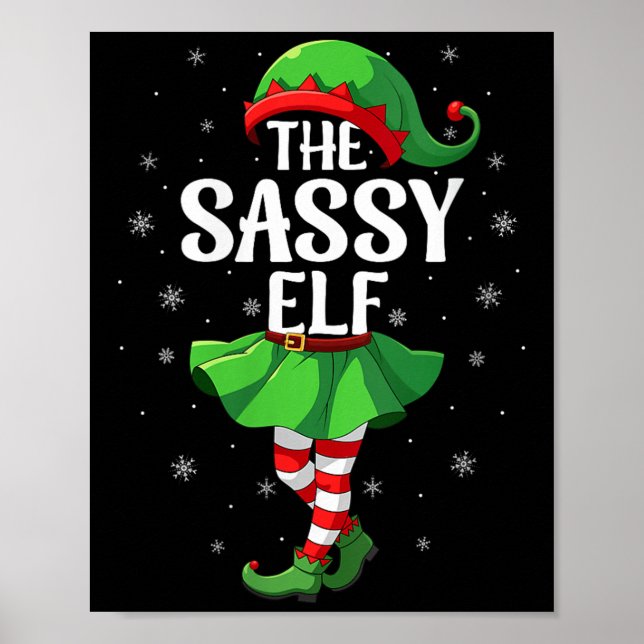 Womens Sy Elf Christmas Girls Women Elf Squad Xmas Poster (Vorne)