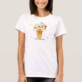 Womens T-Shirt Creamy Dreamies ADD A TOPPING ADDIE