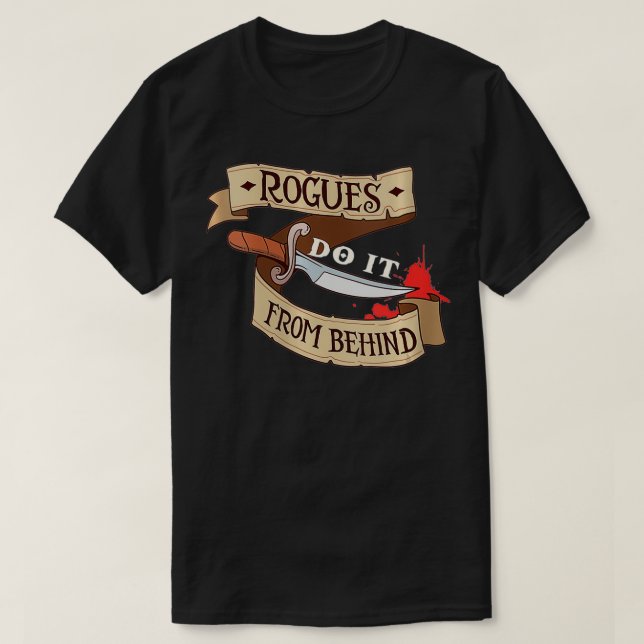 Womens Tabletop Gaming Gift Rogues tun es von Behi T-Shirt (Design vorne)