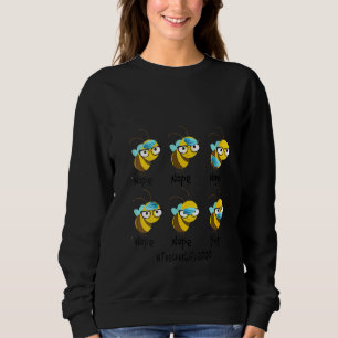 Womens Teacher Life 2020 Bee Wearing Maske Falsch Sweatshirt