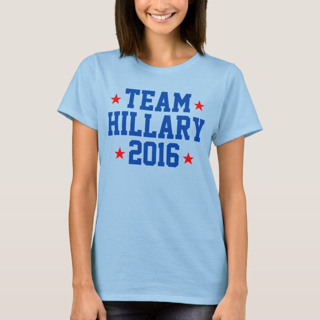 Women's "TEAM HILLARY 2016" Jersey T-Shirt (Vorderseite)