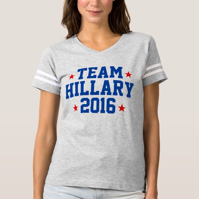 Women's "TEAM HILLARY 2016" Jersey T-Shirt (Vorderseite)