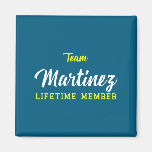 Womens Team Martinez Lifetime Member Surname Birth Magnet (Vorne)
