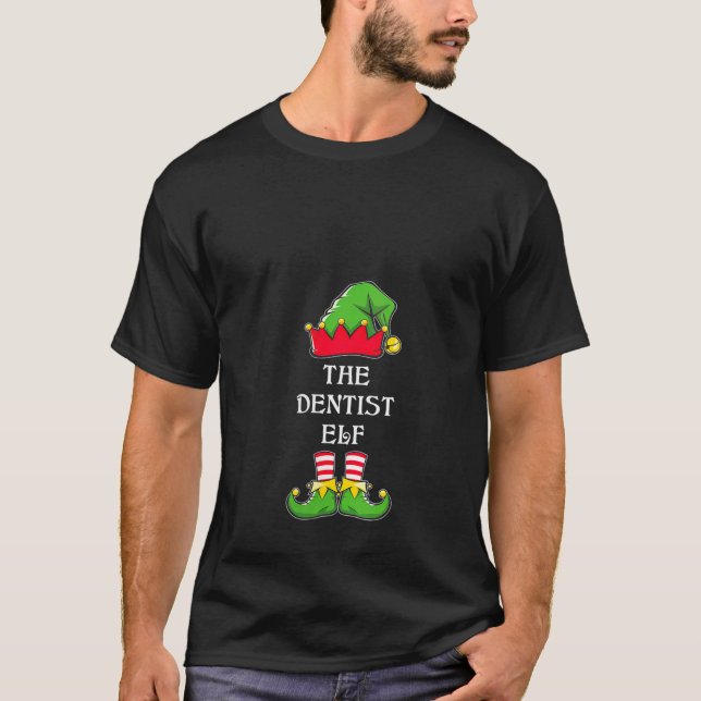 Womens The Dentist Elf Funny Christmas Dental Care T-Shirt (Vorderseite)