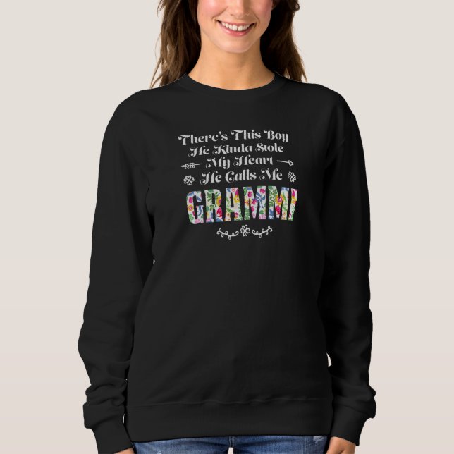 Womens there's boy he kinda stole heart he calls m sweatshirt (Vorderseite)