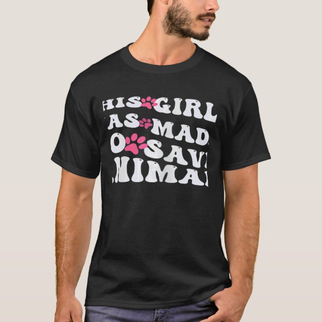 Womens This Girl Was Made To Save Animals veterina T-Shirt (Vorderseite)
