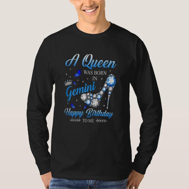 Womens This Queen was Born In January Happy Brithd T-Shirt (Vorderseite)