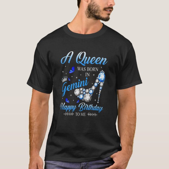 Womens This Queen was Born In January Happy Brithd T-Shirt (Vorderseite)