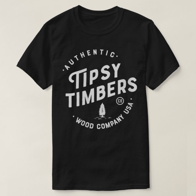 Womens Tipsy Timbers Round Logo T-Shirt VNeck (Design vorne)