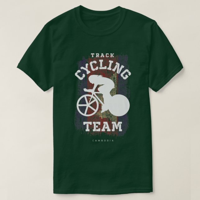 Womens Track Cycling Cambodia Road Bike Speed Cycl T-Shirt (Design vorne)