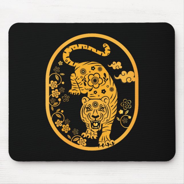 Womens Traditional Art Chinese New Year 2022 Year  Mousepad (Vorne)