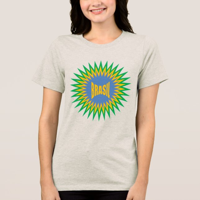 Women's Tri-blend T-Shirt oatmeal  SUN  BRASIL Tri-Blend Shirt (Vorderseite)