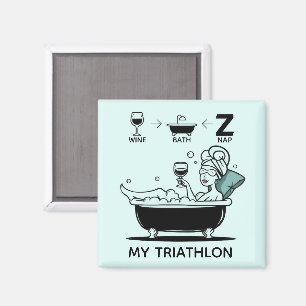 Womens Triathlon Magnet