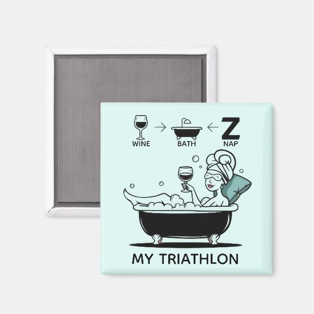 Womens Triathlon Magnet (Vorderseite/Rückseite)