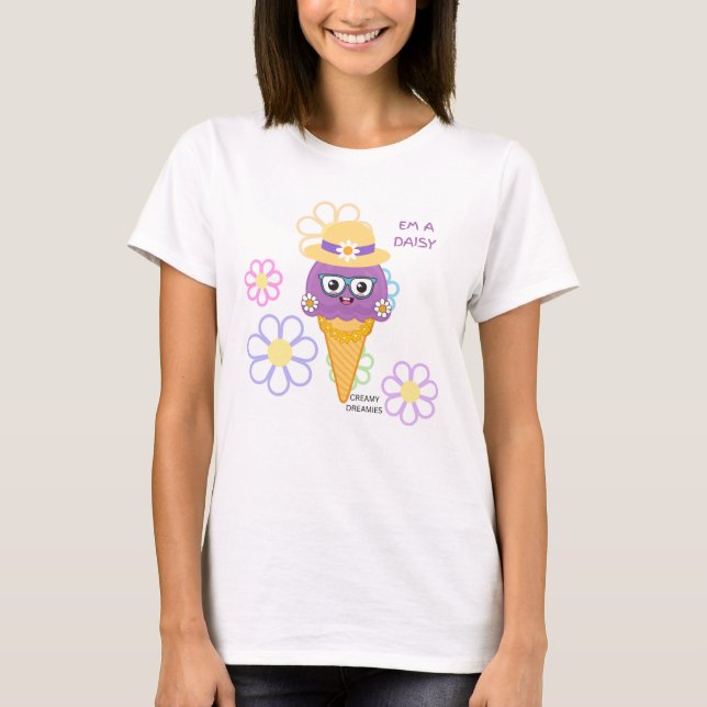 womens tshirt EM A DAISY Creamy Dreamies (Vorderseite)