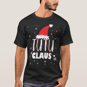 Womens Tutu Claus Weihnachtsmannmütze Hawaiian Om T-Shirt