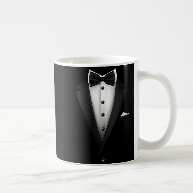 Womens Tuxedo Wedding Special Occasion Bow Tie V-n Kaffeetasse (Rechts)