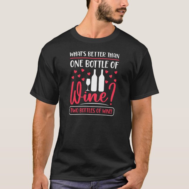 Womens Two Bottles Of Wine Drinker  Winemaker Conn T-Shirt (Vorderseite)