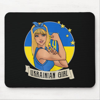 Womens Ukrainian Girl Ukraine Flag Merchandise Ukr Mousepad