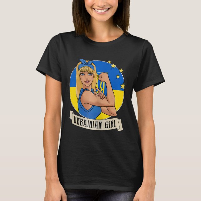 Womens Ukrainian Girl Ukraine Flag Merchandise Ukr T-Shirt (Vorderseite)