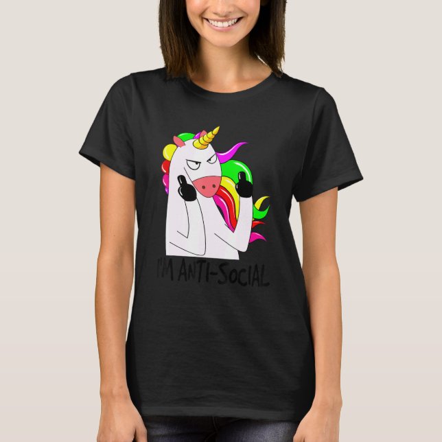 Womens Unicorn Sprichwort Sarcastic T-Shirt (Vorderseite)