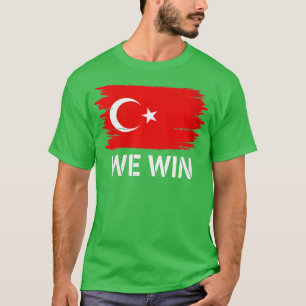 Womens urkey Flag Wir gewinnen American urkish eam T-Shirt