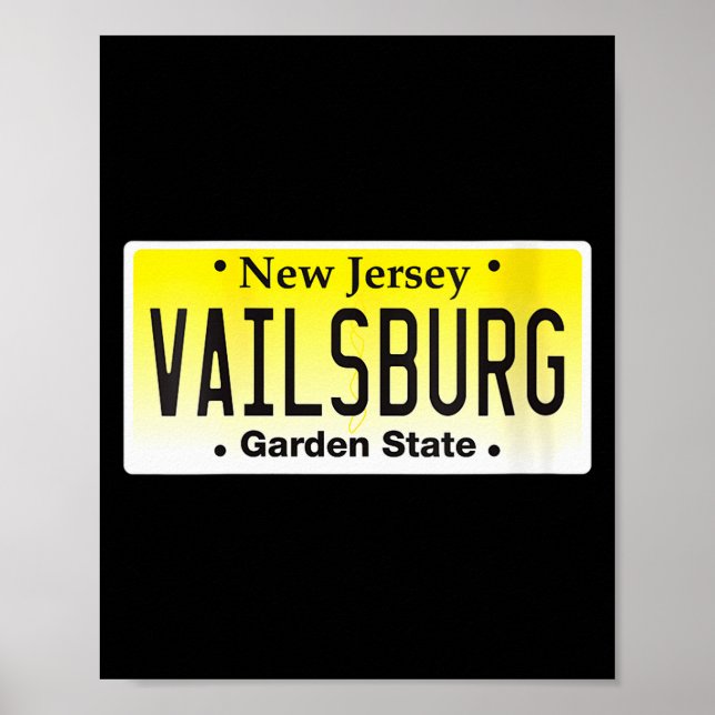 Womens Vailsburg Newark Nj City New Jersey License Poster (Vorne)