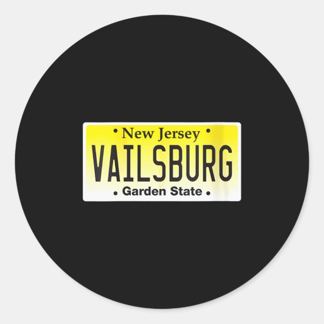 Womens Vailsburg Newark Nj City New Jersey License Runder Aufkleber (Vorderseite)