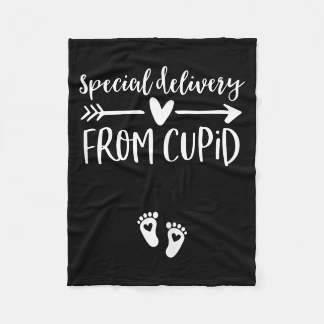 Womens Valentines Day Couples Pregnancy Announceme Fleecedecke (Vorderseite)