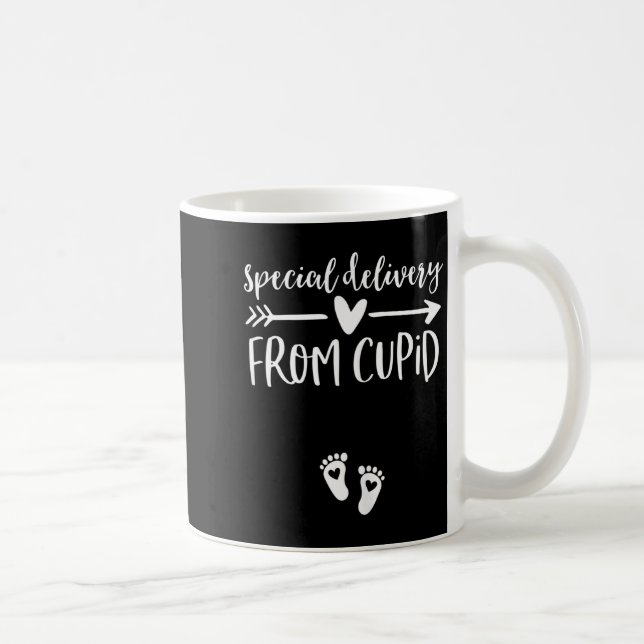 Womens Valentines Day Couples Pregnancy Announceme Kaffeetasse (Rechts)