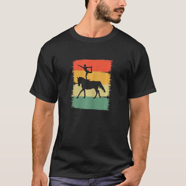 Womens Vaulting Horse Riding Equestrian Horseback  T-Shirt (Vorderseite)