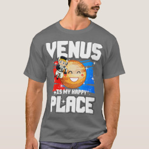 Womens Venus ist mein glücklicher Ort VNeck T-Shirt