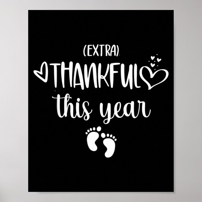Womens Very Thankful This Year Happy Pregnancy Ann Poster (Vorne)