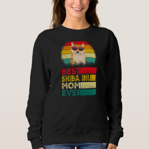 Womens Vintag Best Shiba Inu Vater Ever Vaterschaf Sweatshirt
