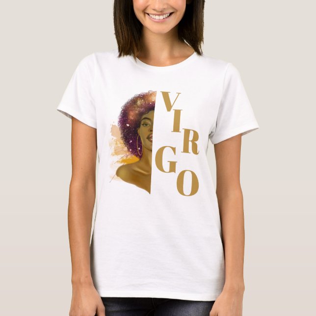 Womens Virgo Season Zodiac Birthday August T-Shirt (Vorderseite)