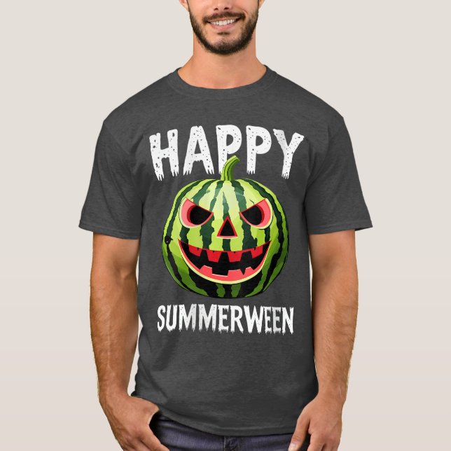 Womens Watermelon Jackolantern Summer Halloween Ha T-Shirt (Vorderseite)