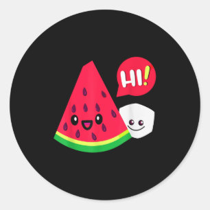 Womens Watermelon Sugar Hi Funny Sprichwort Hi Sum Runder Aufkleber