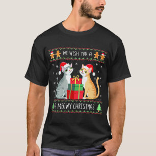 Womens we want you a Meowy Catmas Weihnachtsmannmü T-Shirt