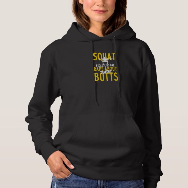 Womens Weightlifter For Gym Workout   Squat Becaus Hoodie (Vorderseite)