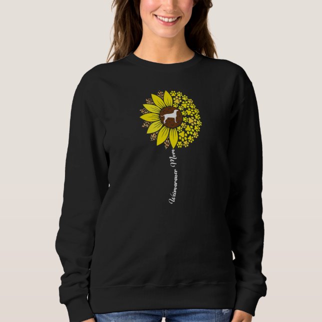 Womens Weimaraner Mom For Women Sunflower Weimaran Sweatshirt (Vorderseite)