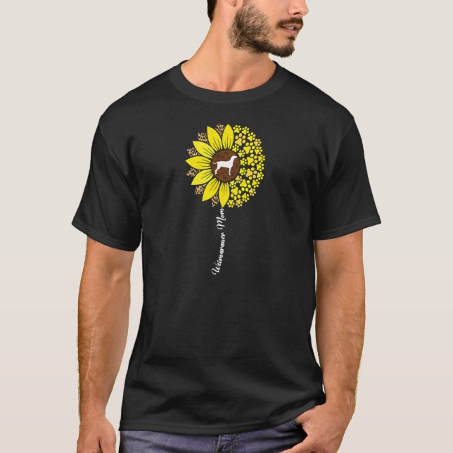 Womens Weimaraner Mom For Women Sunflower Weimaran T-Shirt (Vorderseite)
