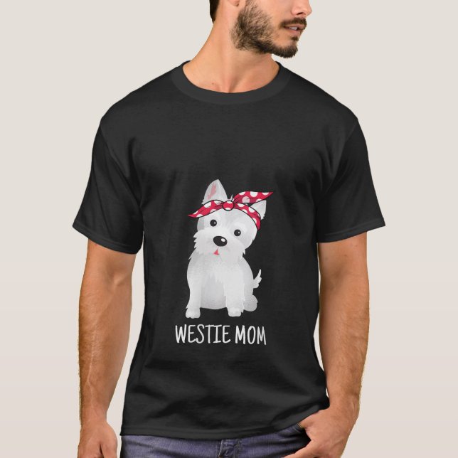 Womens Westie Mom West Highland White Terrier Dog  T-Shirt (Vorderseite)