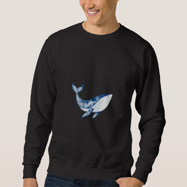 Womens Whale Blue Whale Pottwal Sea Animal  with O Sweatshirt (Vorderseite)