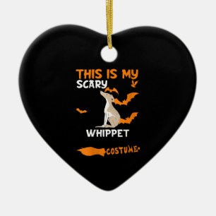 Womens Whippet Kostüm Halloween Lazy Scary Dog Keramik Ornament