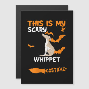 Womens Whippet Kostüm Halloween Lazy Scary Dog Magneteinladung